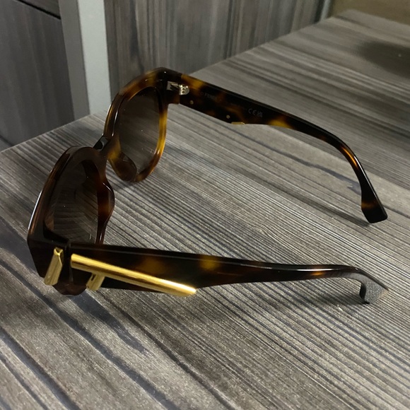 Fendi Tortoise Sunglasses with Gold Detail